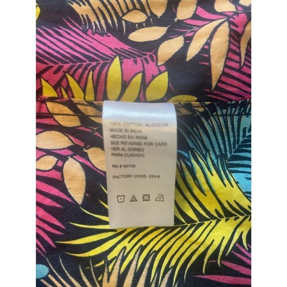 Plugg Mens Short Sleeve Button Up Tropical Print Shirt - Picture 4 of 6